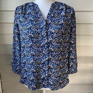 ✨NYDJ Pintuck Pleat Crepe Blouse XS